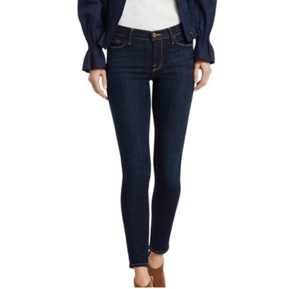 FRAME LE SKINNY MID  RISE QUEEN WAY JEANS SIZE 27 - Picture 1 of 5